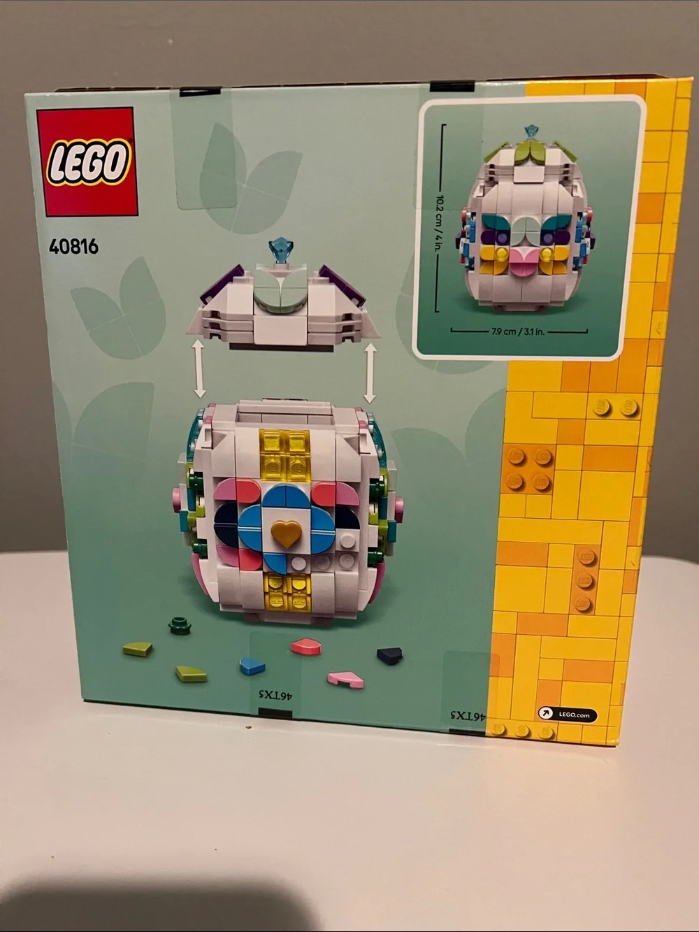 Lego Decorative Easter Egg - White with Pastel Accents